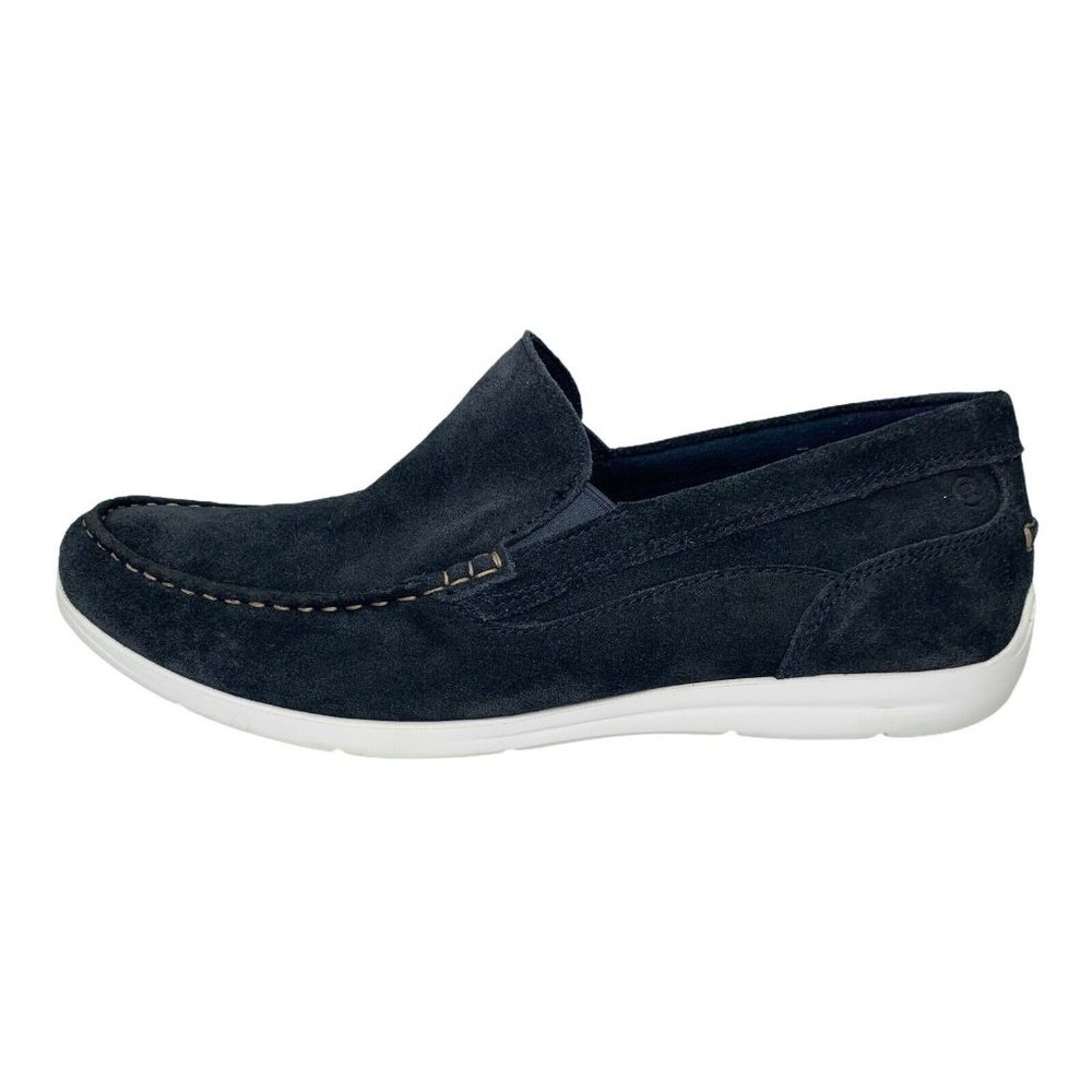 Rockport Men’s Suede Slip On Loafers Navy Lightweight Sz 12W EUC!